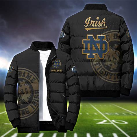 Notre Dame Fighting Irish Sport Personalized Outdoor Coat Puffer Jacke ...