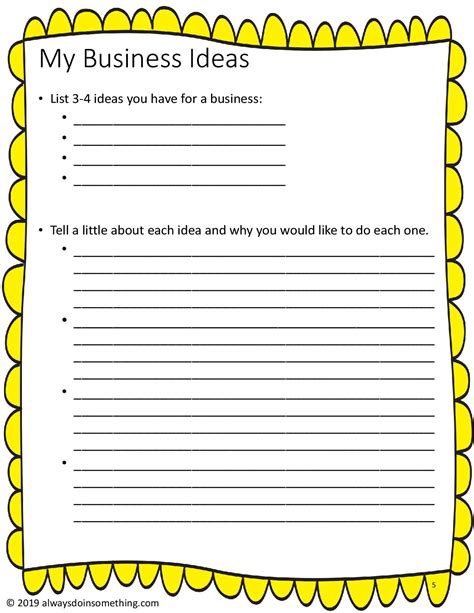 Business Plan Template for Kids 的图像结果