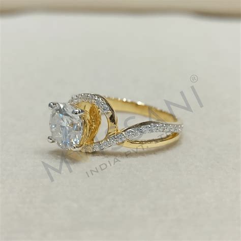 Moissanite Round Shape Ring-lR00287 - Moissani.in