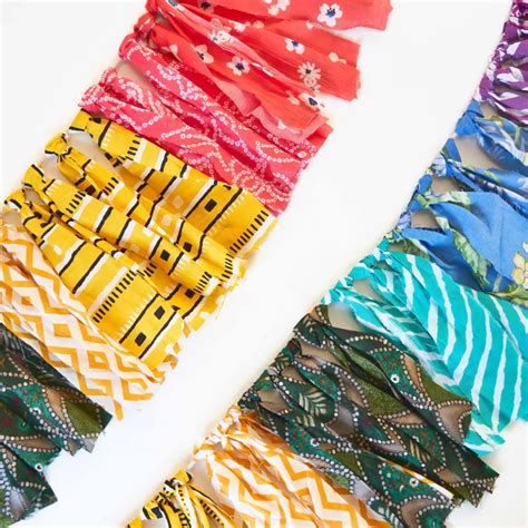 Upcycled Rainbow Fringe Streamer Garland – Use Me Works