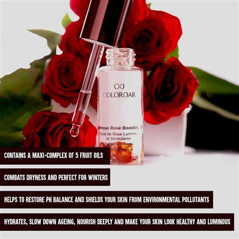 Colorbar Cosmetics Luminous Rose Boosting Oil For All Skin Types 35ml ...