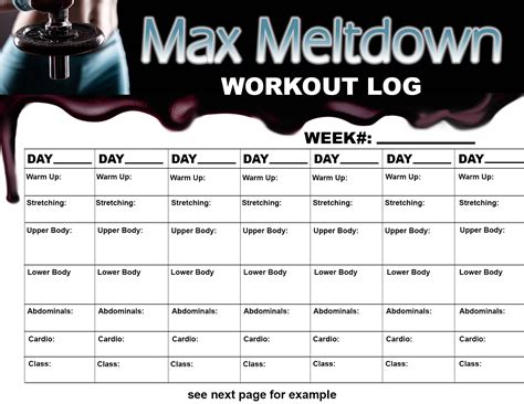 Simple Workout Log Template 的图像结果