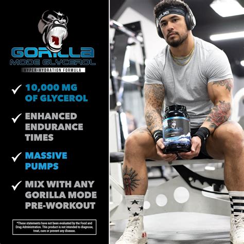 Buy Gorilla Mode Glycerol Pre-Workout - Hydrating Pre-Workout Formula ...