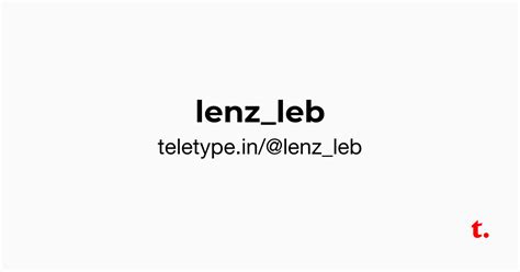 @lenz_leb — Teletype