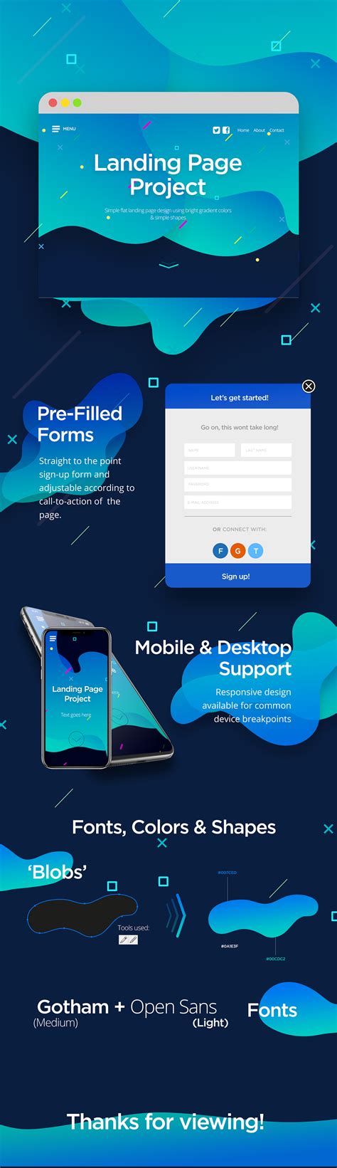 Landing Page Project 的图像结果