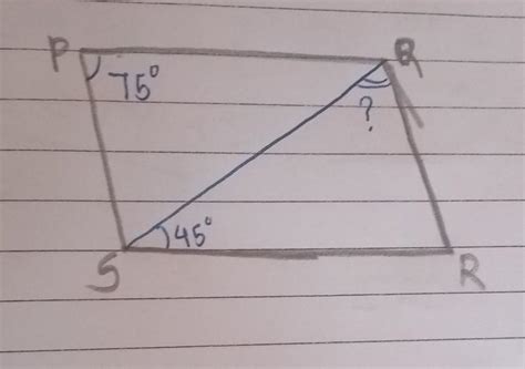 2) In the given figure, PQRS is a parallelogram in which angle QSR ...