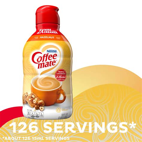 Nestle Coffee Mate Hazelnut Liquid Coffee Creamer, 64 fl oz