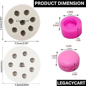LEGACYCART Raspberry Blueberry and Macaron Mould for Chocolate Cupcake ...