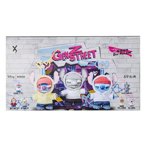 MINISO Disney Stitch GenZ Street Series-Vinyl Plush Pendant Blind Box ...