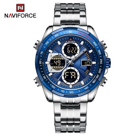 NF 9197S Quartz Watch For Mens Classic Lcd Digital Waterproof Sport ...