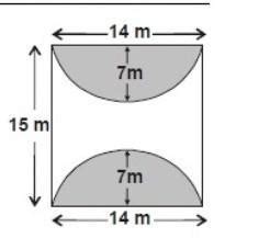 In the given figure, plantation has been done in two semi-circular ...