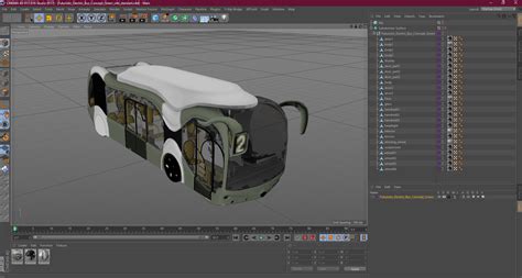 Futuristic Electric Bus Concept Green 3D | 3D Molier International