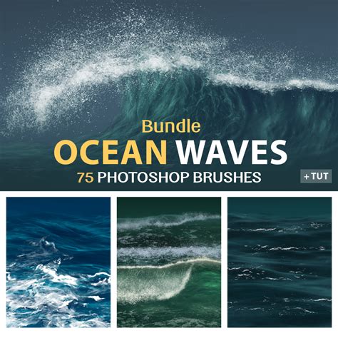 ArtStation - Ocean Waves Photoshop Brushes Bundle