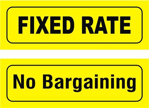 signEver Fixed Rate Sorry No Bargaining Thanks Sign Board For Factory ...