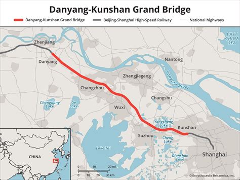Danyang-Kunshan Grand Bridge | China, Longest Span, Location, Geography ...