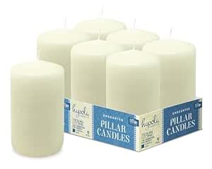 Hyoola Ivory Pillar Candles 3x5 Inch - Unscented Pillar Candles - 6 ...