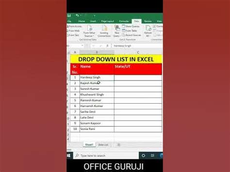 Image result for Drop Down List Excel Tutorial