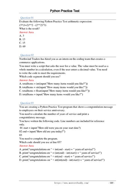 Image result for Python Test Questions