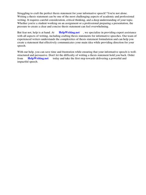Informative Thesis Statement Examples 的图像结果