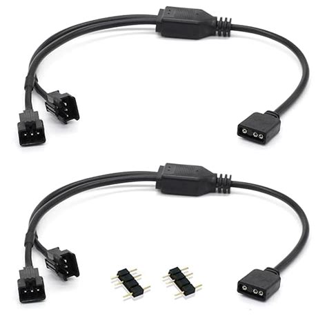 ARGB Splitter Cable, 5V 3 Pin Addressable RGB Splitter Cable with SM 3 ...