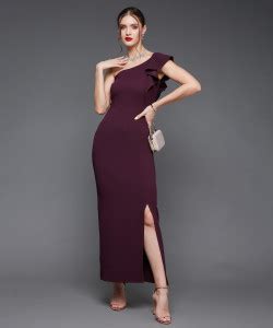 Miss Chase Women Bodycon Purple Maxi/Full Length Dress - Buy Miss Chase ...