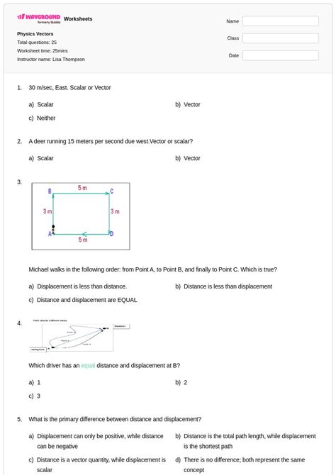 50+ Vectors worksheets for Class 11 on Wayground | Free & Printable