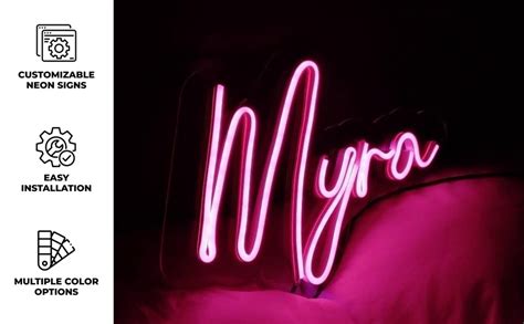 zorange Neon Light Customized Name | Neon Lights For Wall | Couple Name ...