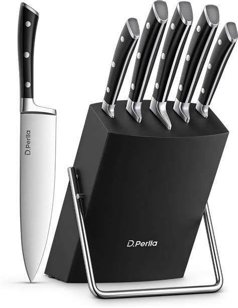 D.Perlla Knife Set, 6-Piece Kitchen Knife Sets, Knife Block Set with ...