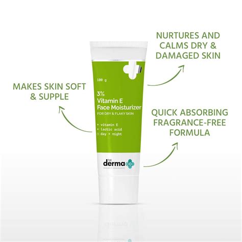 The Derma Co 3% Vitamin E Moisturizer for Face Dryness, 100g