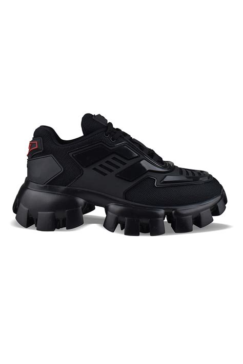 Luxury women's sneakers - Cloudbust Thunder Prada black sneakers with ...