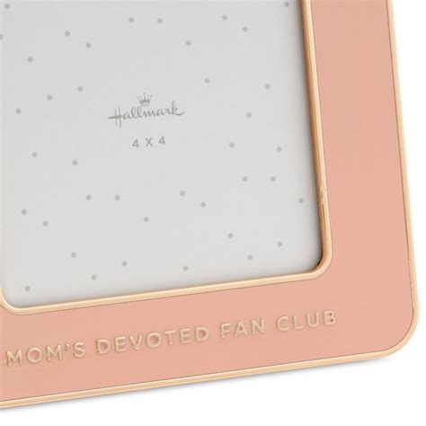 Mom's Fan Club Coral Enamel Picture Frame, 4x4 - Picture Frames | Hallmark