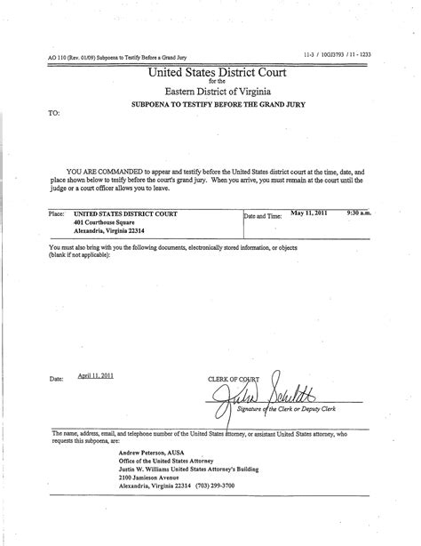 FBI serves Grand Jury subpoena likely relating to WikiLeaks - Salon.com