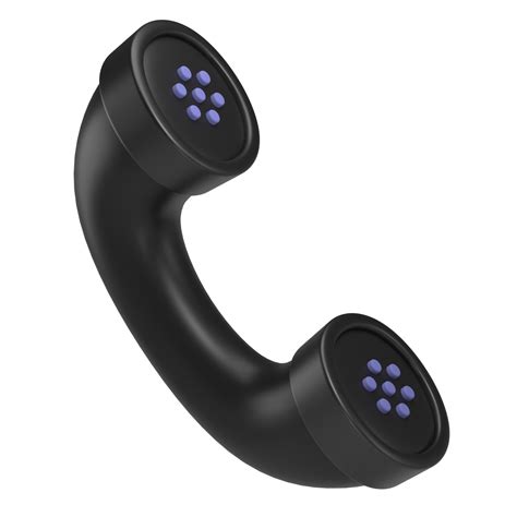 black telephone 3d icon 14296376 PNG