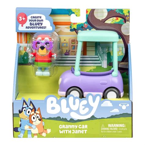 Bluey Granny Car with Janet Mini Figure Vehicle Playset – Toyworld NZ