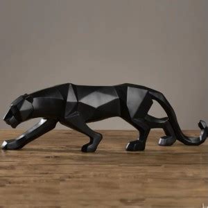 Kunti Craft Decorative Black Jaguar Panther Statue Showpiece Leopard ...