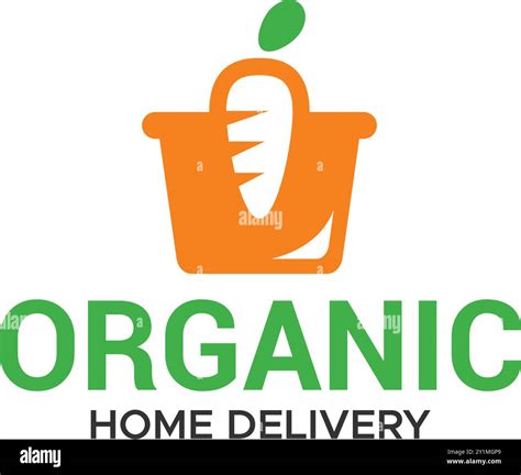 Colorful ORGANIC home delivery carrot logo design Stock Vector Image ...