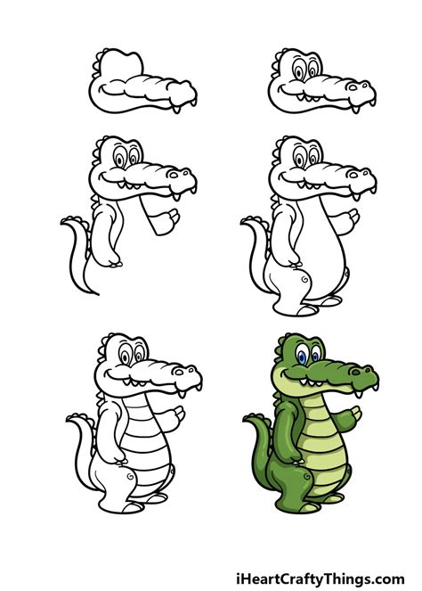 Alligator Drawing Easy Step By Step at Lilly Hoover blog