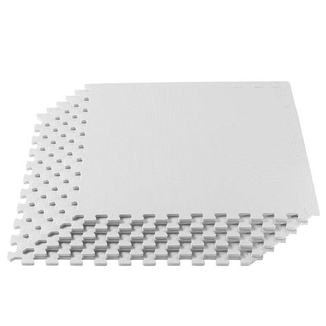 We Sell Mats 24-in x 24-in Interlocking White Foam Non-Slip Grip Indoor ...