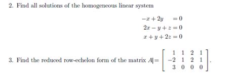 Image result for Homogeneous Linear System