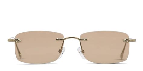 Yoji Edo Gold, Brown Prescription Sunglasses - 50% Off Lenses