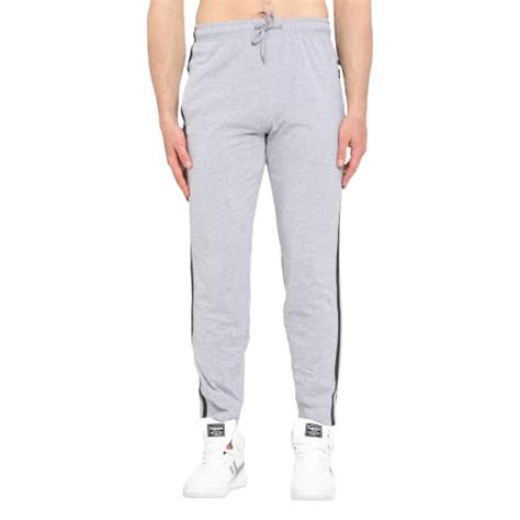 CMYK FABS Mens Solid Cotton Track Pant Grey Melange : Amazon.in ...