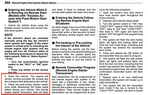 Image result for Subaru Remote Start Programming