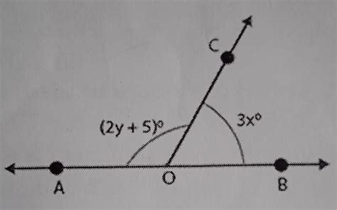 In the given figure OA and OB are opposite rays(1) If x= 25°, what is ...