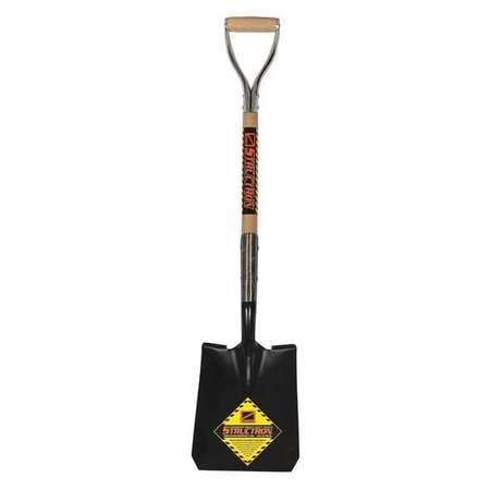 Structron #2 14 ga Front Turn Step Square Point Shovel, Steel Blade, 30 ...