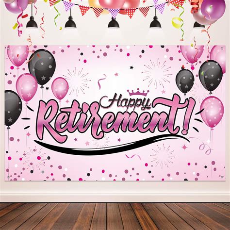 Blulu Retirement Party Decorations, Giant Pink Retirement India | Ubuy