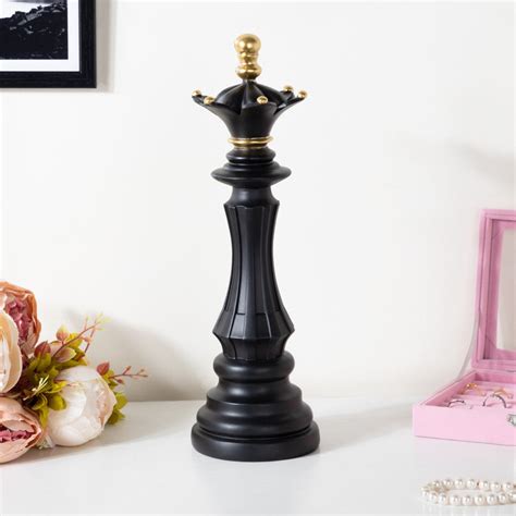 Chess Queen Showpiece Black 14 Inch Online - Premium Decor Object ...