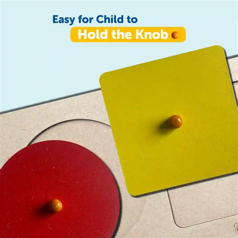 Montessori 3 Shapes Knob Board 1+ Years – Mini Leaves