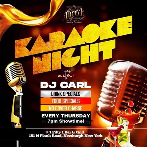 Karaoke Night Every Thursday at 1Fifty1 Bar & Grill in Newburgh 7pm w ...