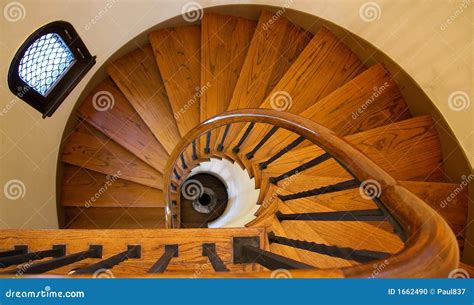 Wooden Spiral Staircase stock photo. Image of curve, construction - 1662490