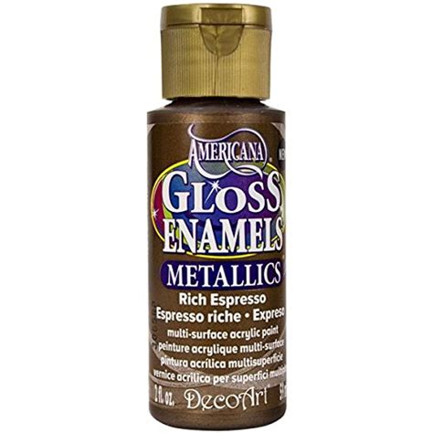 DecoArt Americana Gloss Enamel metallic Paint, 2-Ounce, Rich Espresso ...
